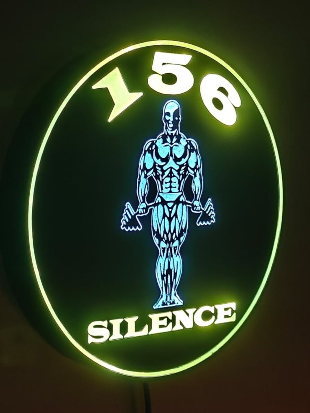 156/SILENCE metalcore band logo illuminated LED sign
